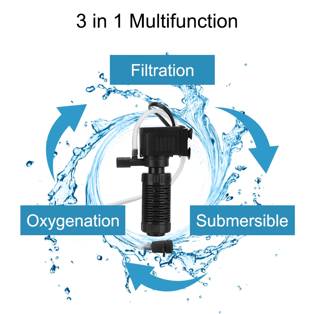 Mini Fish Tank Filter, Quiet S - огляд і ціна Marine Aquarium Overflow Box