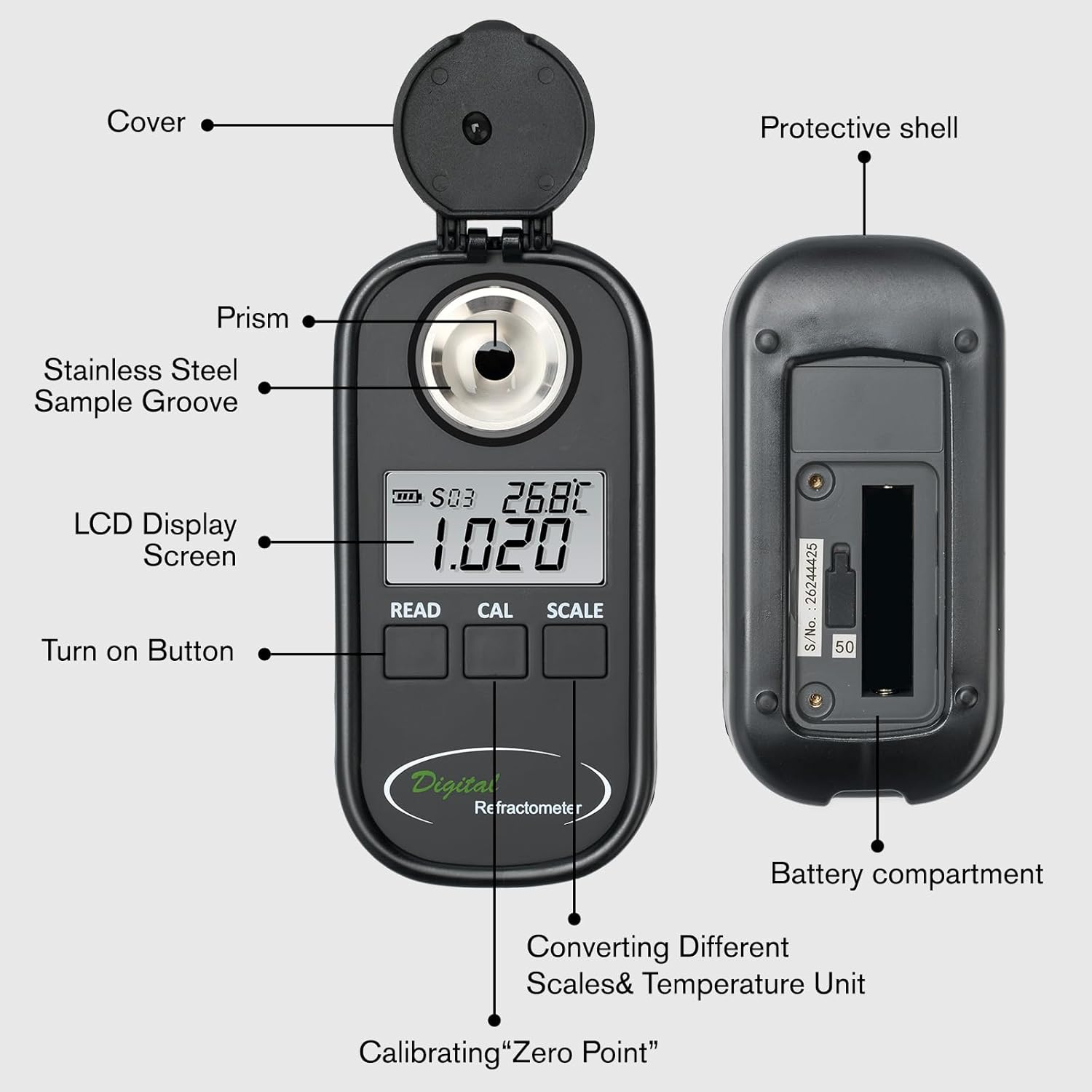 DIgital Refractometer Digital  - огляд і ціна Refractometer Salinity