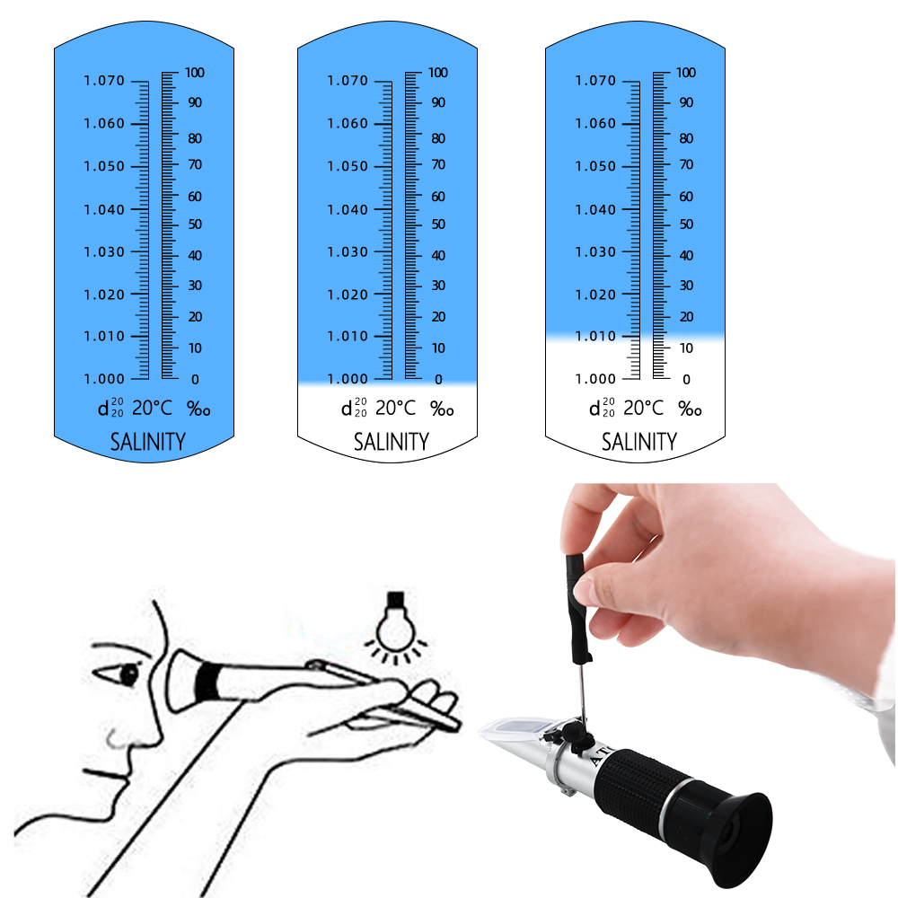 Salinity Refractometer 0-10% 1 - огляд і ціна Refractometer Salinity