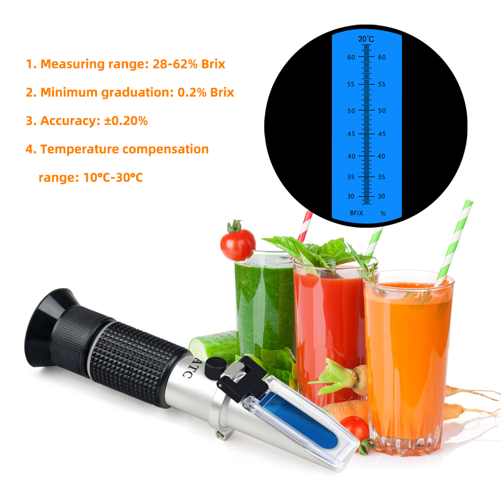 Professional 28-62% Brix Refra - огляд і ціна Refractometer Salinity
