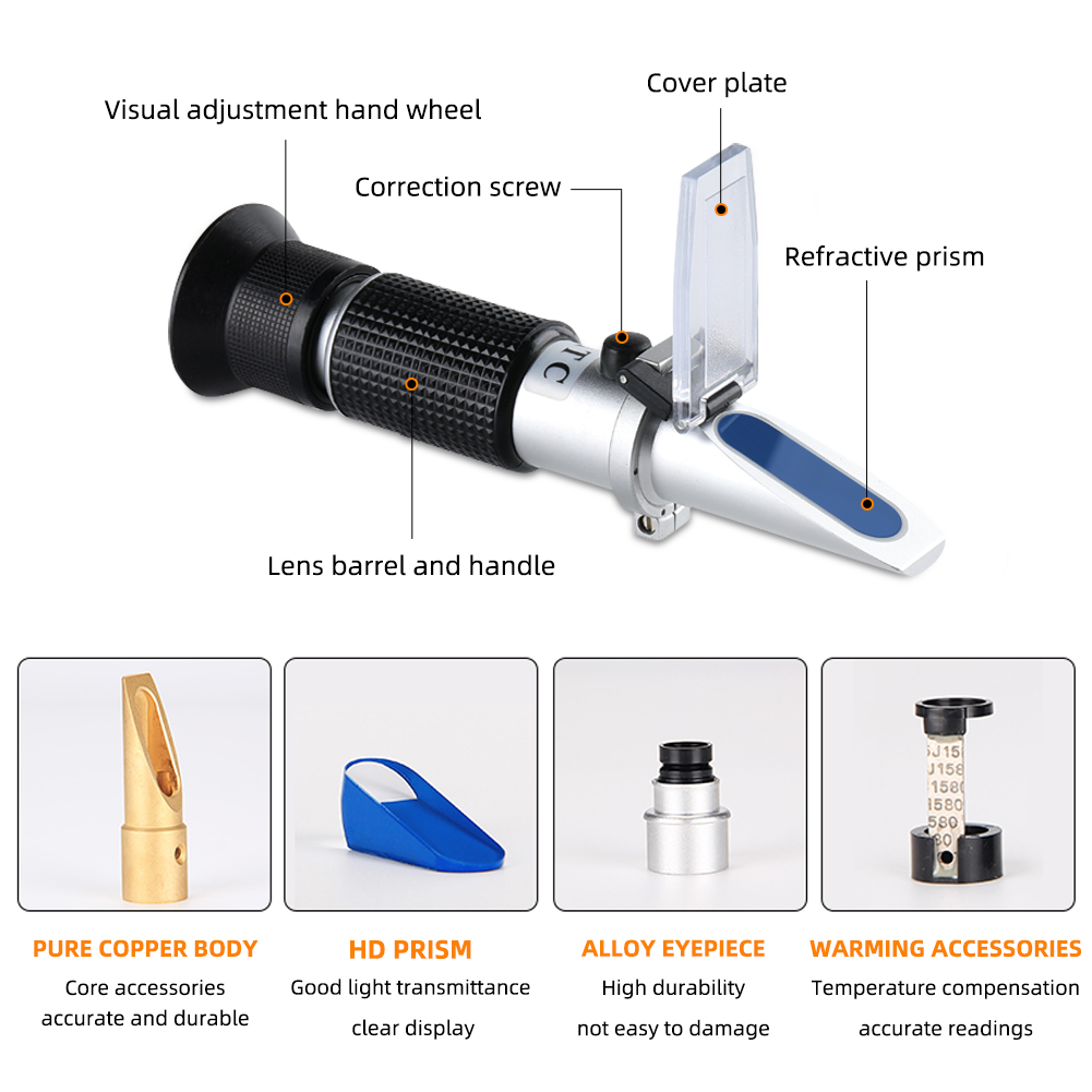 Professional 28-62% Brix Refra - огляд і ціна Refractometer Salinity