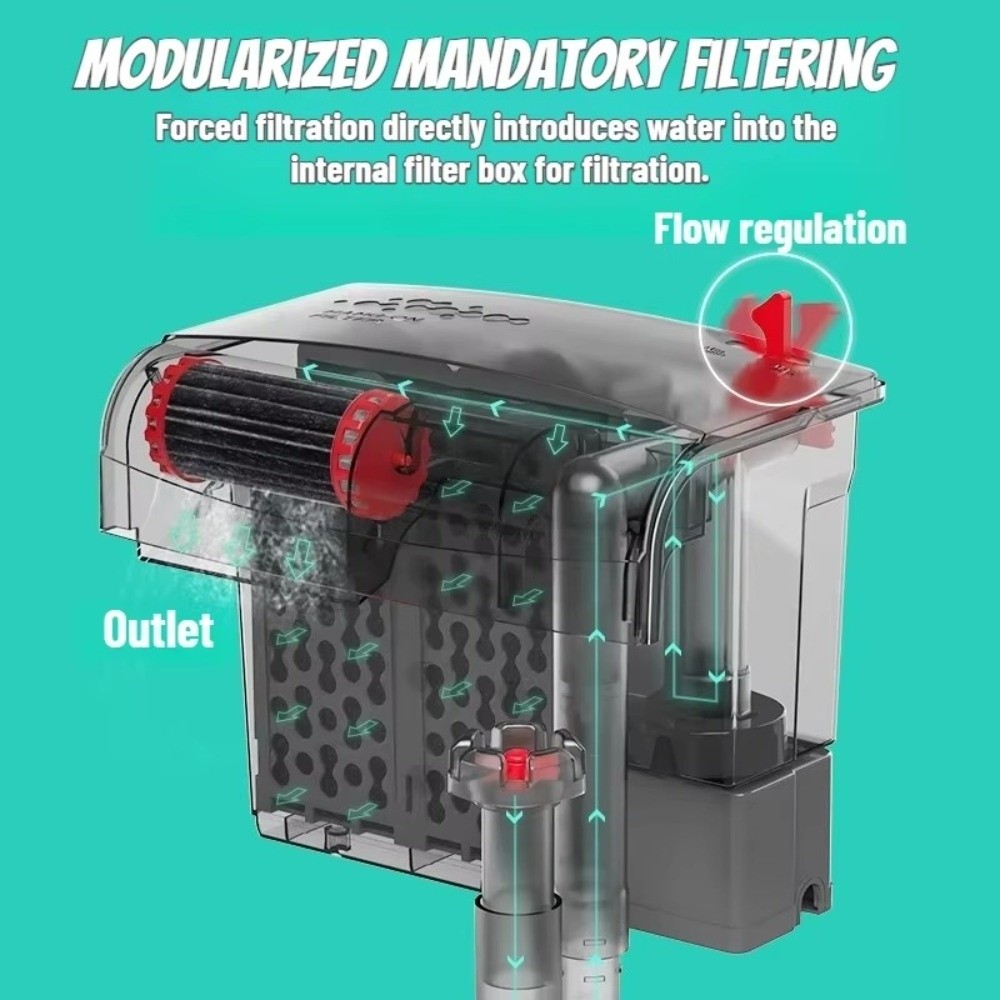 3 in 1 Fish Tank Filter Silent - огляд і ціна Marine Aquarium Overflow Box